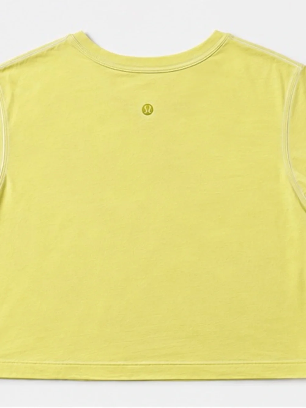 lululemon athletica Neon Yellow Cropped Tee